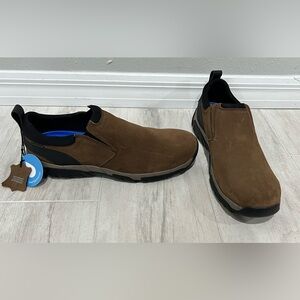 CLARKS Suede Waterproof Grove Step Slip-On Shoes 13M NEW!